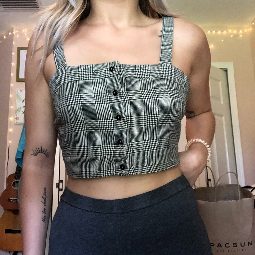 plaid tank top